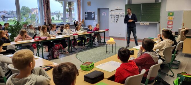 Unser Bürgermeister in der GS Weidhausen zu Besuch